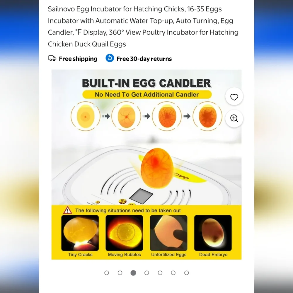 Sailnovo Egg Incubator with Automatic Turning